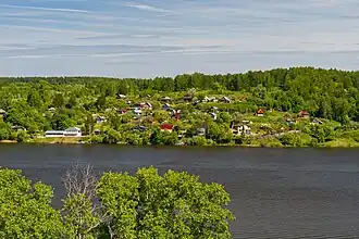 Вид из Плёса на Волгу и Серково