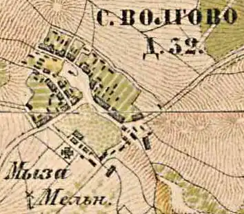 План деревни Волгово. 1885 год