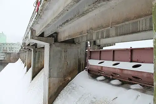 Водосливная плотина и затворы