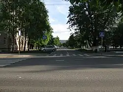 Вид на улицу Авксентьевского со стороны Октябрьской