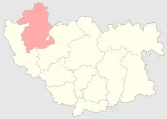 Ковельский уезд на карте