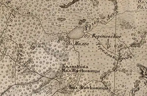 Истоки реки Яна (Яня) на военно-топографической карте 1863 года.
