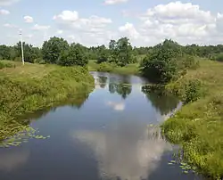 Вид с моста у д. Луначарское