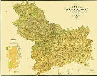 Вятский уезд на карте