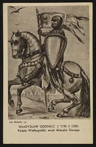 рисунок Яна Матейко на открытке