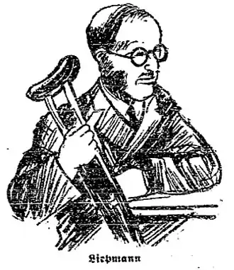 Изображение Рудольфа Липмана в газете КПГ Die Rote Fahne, 21 апреля 1929 года