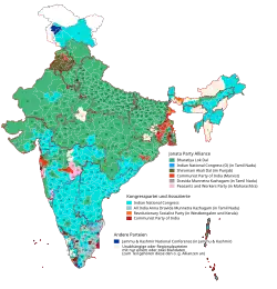 Карта распределения голосов по регионам