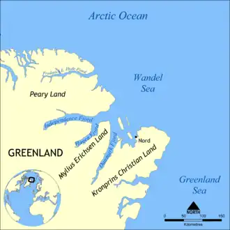 Расположение моря Ванделя