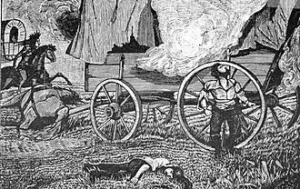 Набросок, сделанный на месте нападения на караван