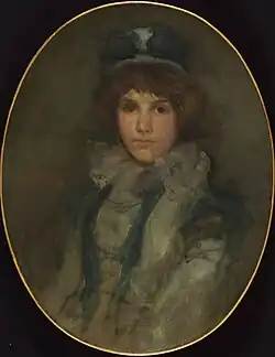 Синий и коралловый — маленькая синяя шляпка. 1898. Масло, холст.