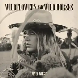 Обложка сингла Лэйни Уилсон «Wildflowers and Wild Horses» (2023)