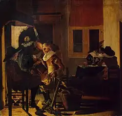 Офицеры в караульне. Ок. 1633. Дерево, масло. Государственный Эрмитаж, Санкт-Петербург