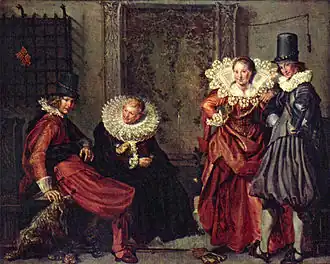 Почтенные придворные пары, Виллем Бёйтевех, Голландия, 1615 г.