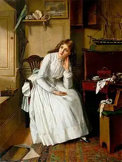 Флоренс Домби в гостиной капитана Катля (картина на сюжет из романа Диккенса «Домби и Сын»), 1888, Музей Виктории и Альберта