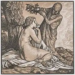 Из серии «Дела смерти». 1901. Ксилография в две доски