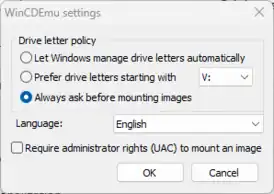 Скриншот программы WinCDEmu