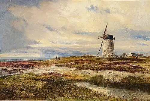 Ветряная мельница на побережье, остров Мэн, 1853