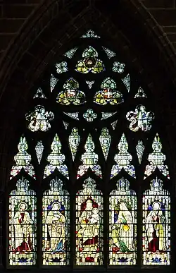 Витраж в алтаре, «Heaton, Butler and Bayne» (1884)