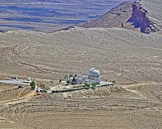 Обсерватория Вайза расположена на краю кратера Рамон