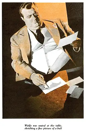 Иллюстрация к роману Где Цезарь кровью истекал (The American Magazine, декабрь 1938 года)