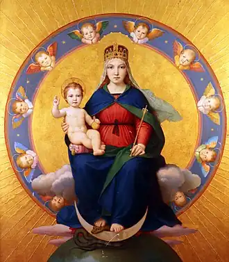 Жена, облечённая в солнце с короной святого Стефана (Ференс Солдатиц[нем.]), XIX век.