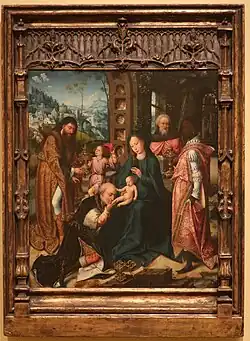 Поклонение волхвов (приписывается). Дерево, масло. Художественный музей Гонолулу, Гавайи, США