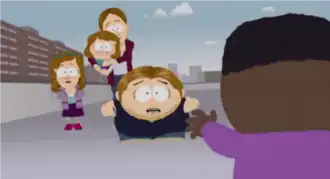Картману снится, как на него нападает Токен. Сцена пародирует сюжет фильма Война миров Z