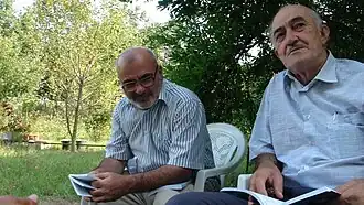 Ханали Толыш (справа) с другом поэтом Аллахверди Байрами