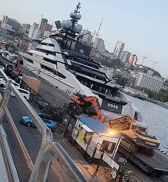 Яхта Nord в порту Владивостока (май, 2022)