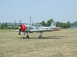Яковлев Як-52 на авиашоу в аэропорту Мишкольц.