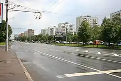 Бульвар Яна Райниса, вид от пересечения с Туристской улицей в сторону Сходненской улицы