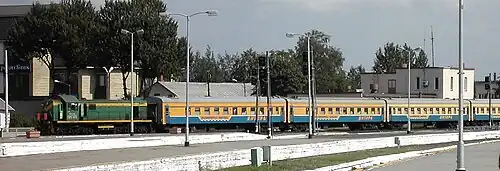 Состав поезда в Калининграде (2003 год)