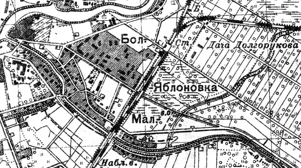 План деревни Яблоновка. 1939 год