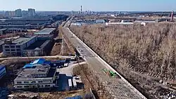 Вид с высоты на север от Восточного кладбища