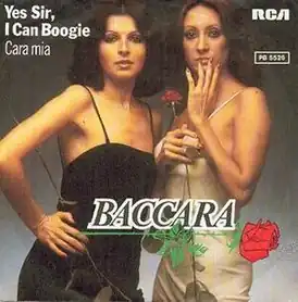Обложка сингла Baccara «Yes Sir, I Can Boogie» (1977)