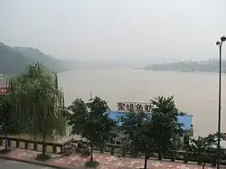 Место слияния рек Янцзы и Миньцзян