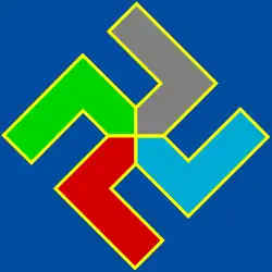 Четырёхлучевая свастика, используемая в инглиизме