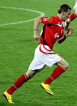 Йордан Минев в игре за ЦСКА