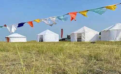 Юрты на гастрофестивале «Боргойская баранина»