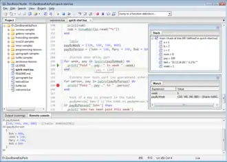 Скриншот программы ZeroBrane Studio