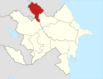 Закатальский округ на карте