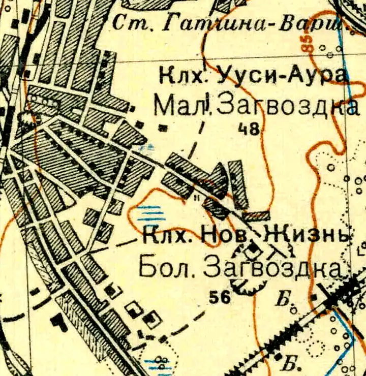 План деревень Малая и Большая Загвоздка. 1931 год