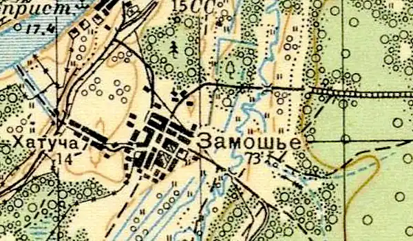 План деревни Хотуча. 1941 год