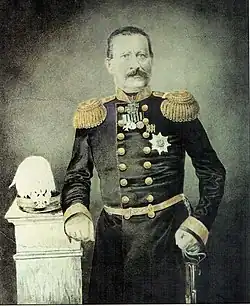 В. И. Суриков. «Портрет губернатора П. Н. Замятнина». 1860-е. Бумага, акварель. Красноярский краеведческий музей