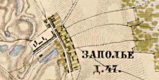 План деревни Заполье. 1885 год