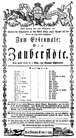 Театральная афиша премьеры