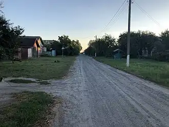 Центральная улица посёлка, август 2018 года