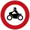 Verbot für Krafträder, auch mit Beiwagen, Kleinkrafträder und Mofas