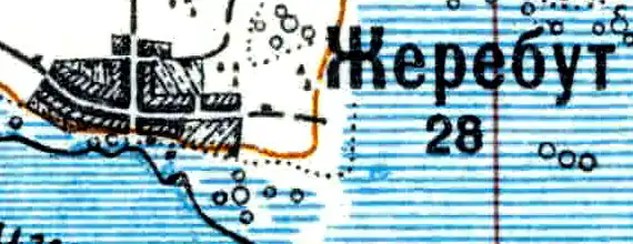 Деревня Жеребуд на карте 1926 года