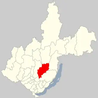 Жигаловский район на карте